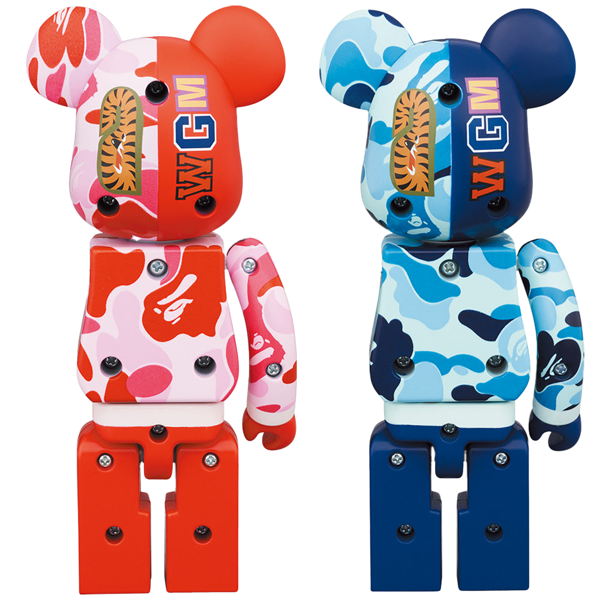 Chogokin BE@RBRICK BAPE(R) ABC CAMO SHARK PINK／BLUE