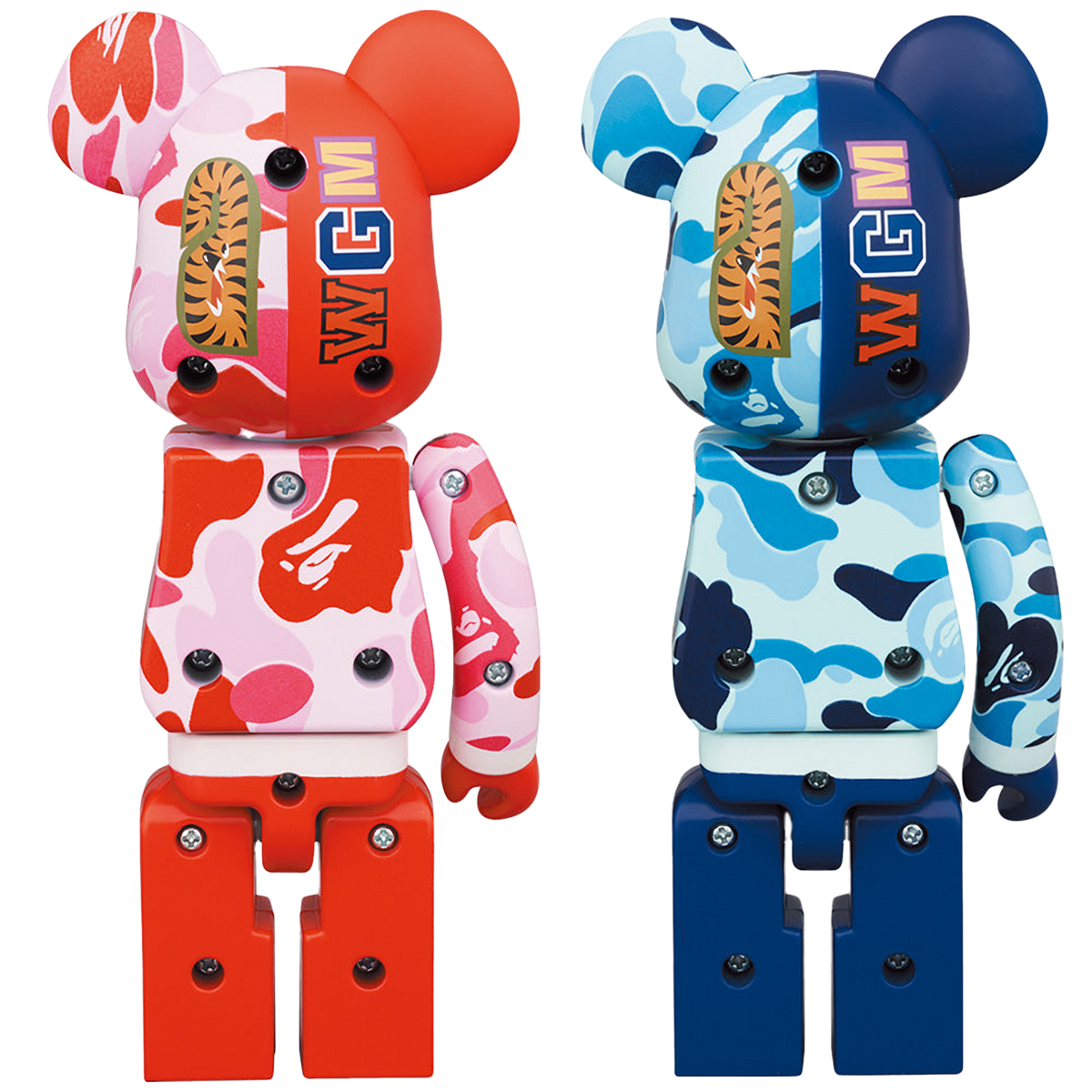 Chogokin BE@RBRICK BAPE(R) ABC CAMO SHARK PINK／BLUE