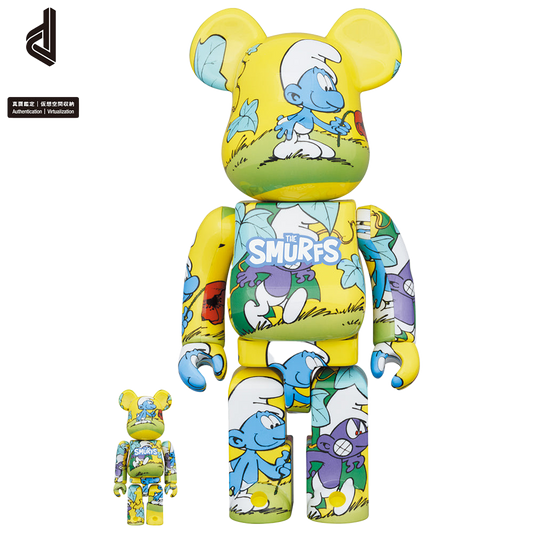 BE@RBRICK 蓝精灵“紫色蓝精灵”100% 和 400%