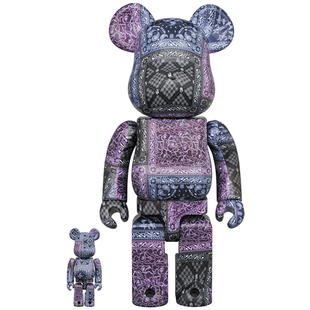 BE@RBRICK BAPE(R) BLACK BANDANA 100％ & 400％_0