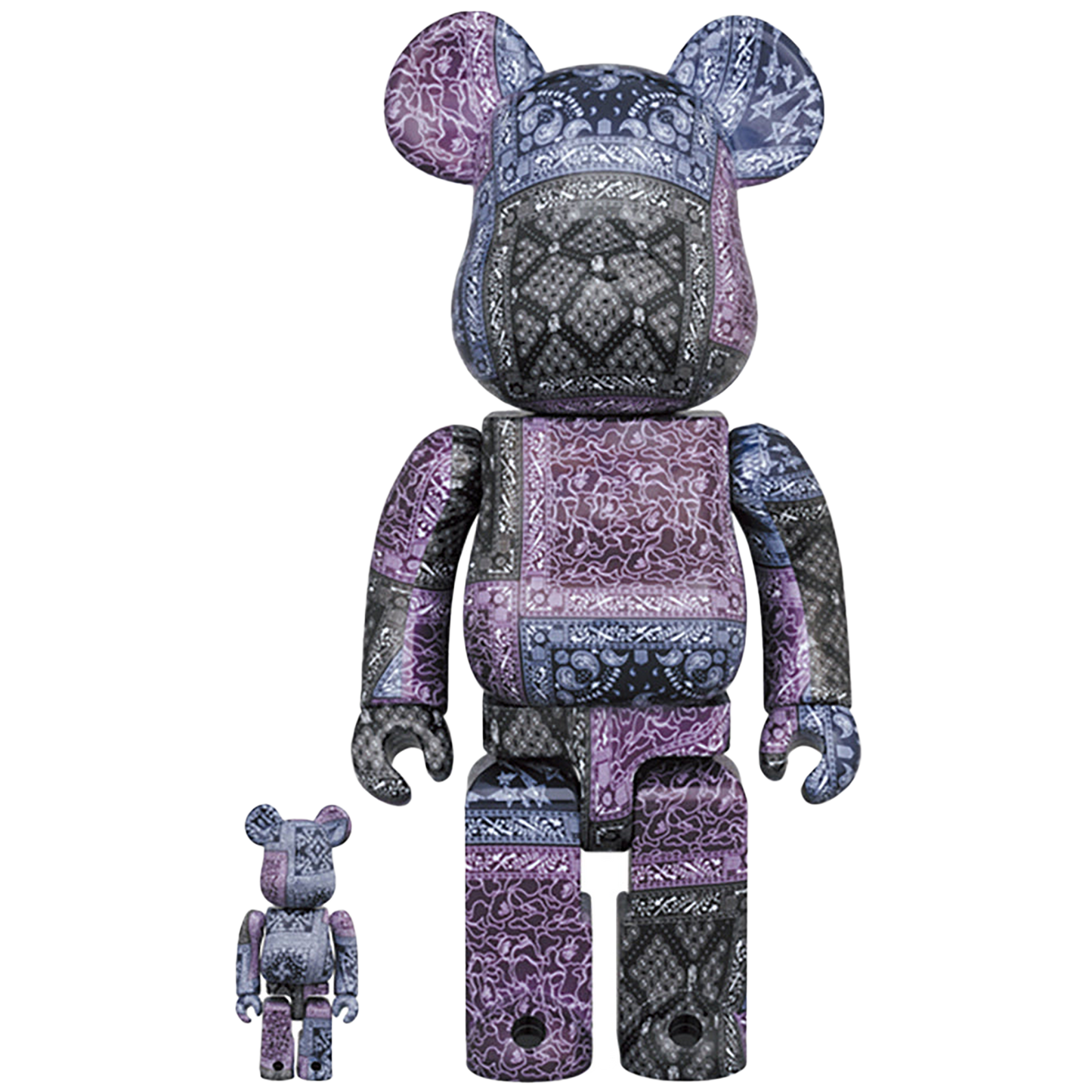 BE@RBRICK BAPE(R) BLACK BANDANA 100％ & 400％