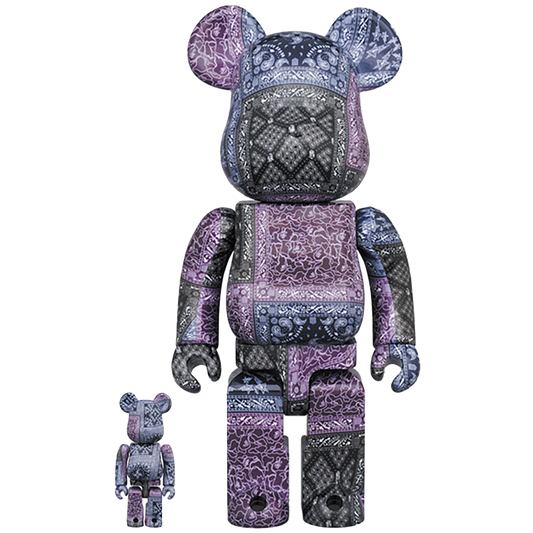 BE@RBRICK BAPE(R) BLACK BANDANA 100％ & 400％