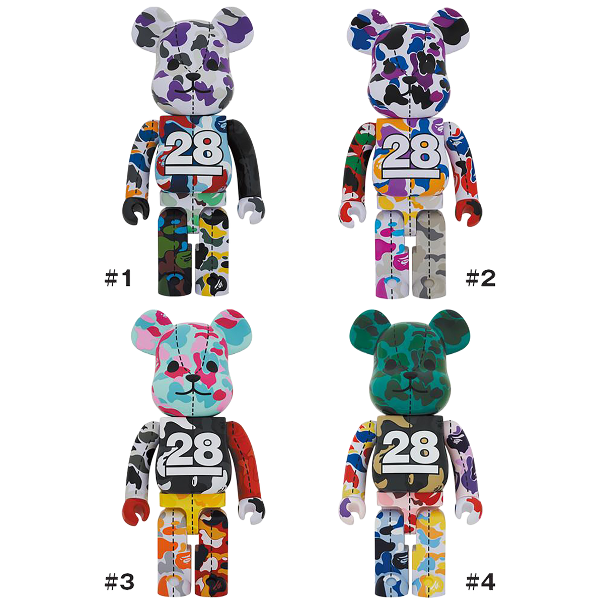 BE@RBRICK BAPE(R) CAMO 28TH ANNIVERSARY MULTI 1000％