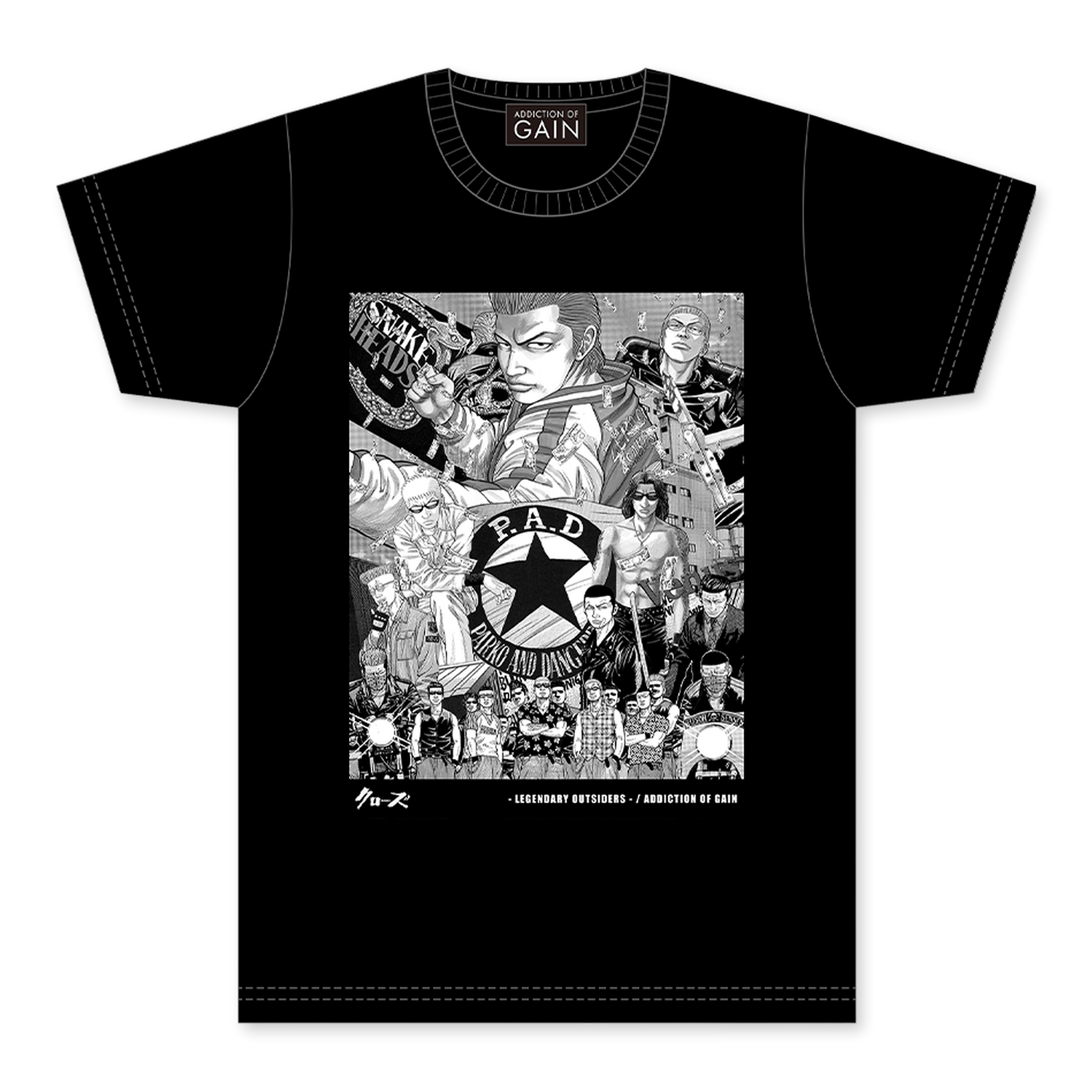 『CROWS - Legendary Outsiders - 』 パルコアンドデンジャラーズ ver. Tシャツ_0