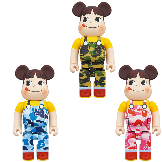 BE@RBRICK BAPE(R) Peko-chan 100％ & 400％ GREEN／PINK／BLUE