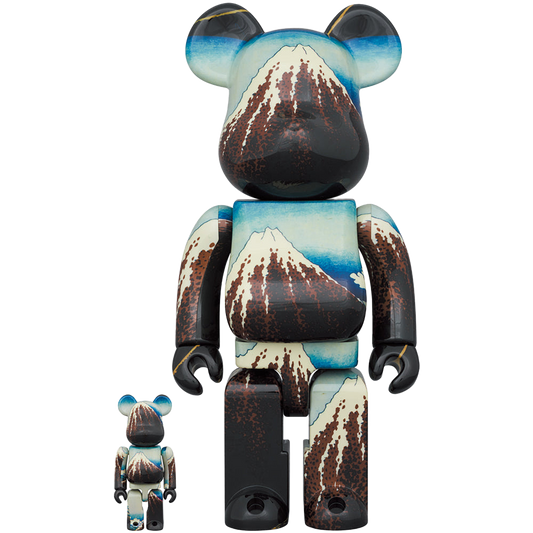 BE@RBRICK 葛饰北斋《富士山三十六景 山下白雨》 100% & 400%