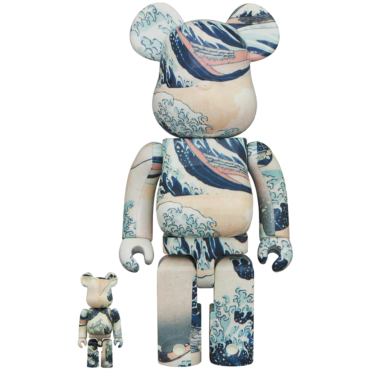BE@RBRICK Katsushika Hokusai「Kanagawa oki nami ura」 100% & 400%