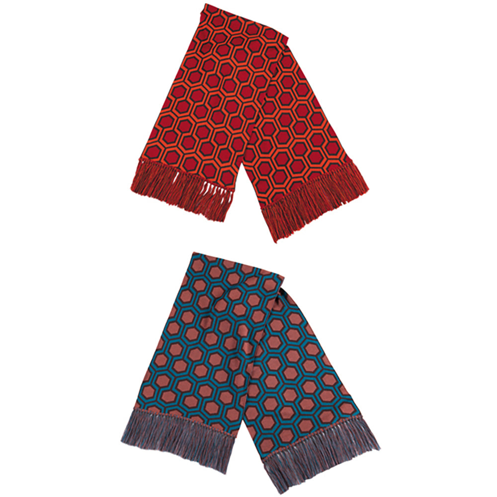 KNIT GANG COUNCIL "THE SHINING" KNIT SCARF "CARPET" ORANGE／TURQUOISE_0