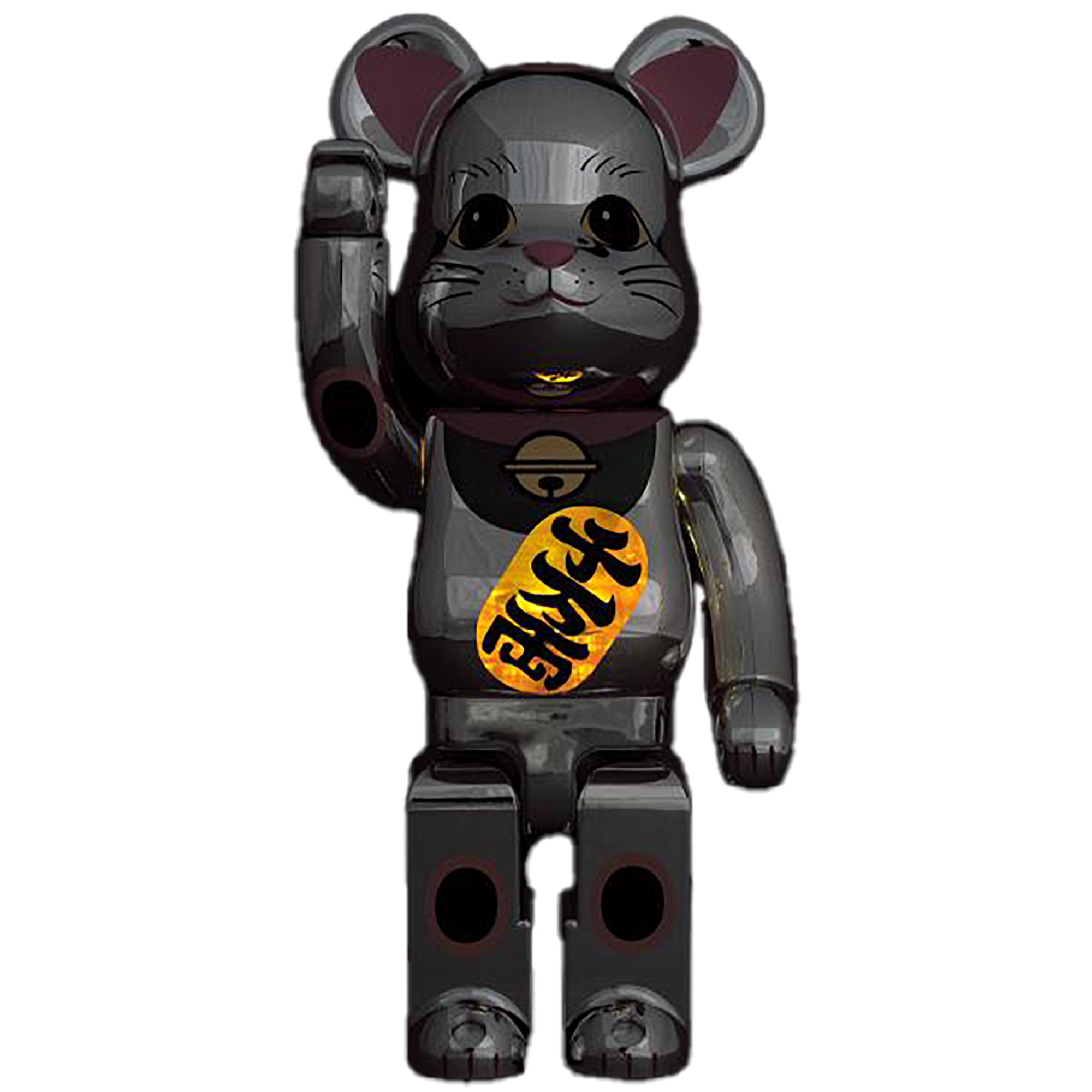  BE@RBRICK Maneki Neko Silver Plated luminous 400%