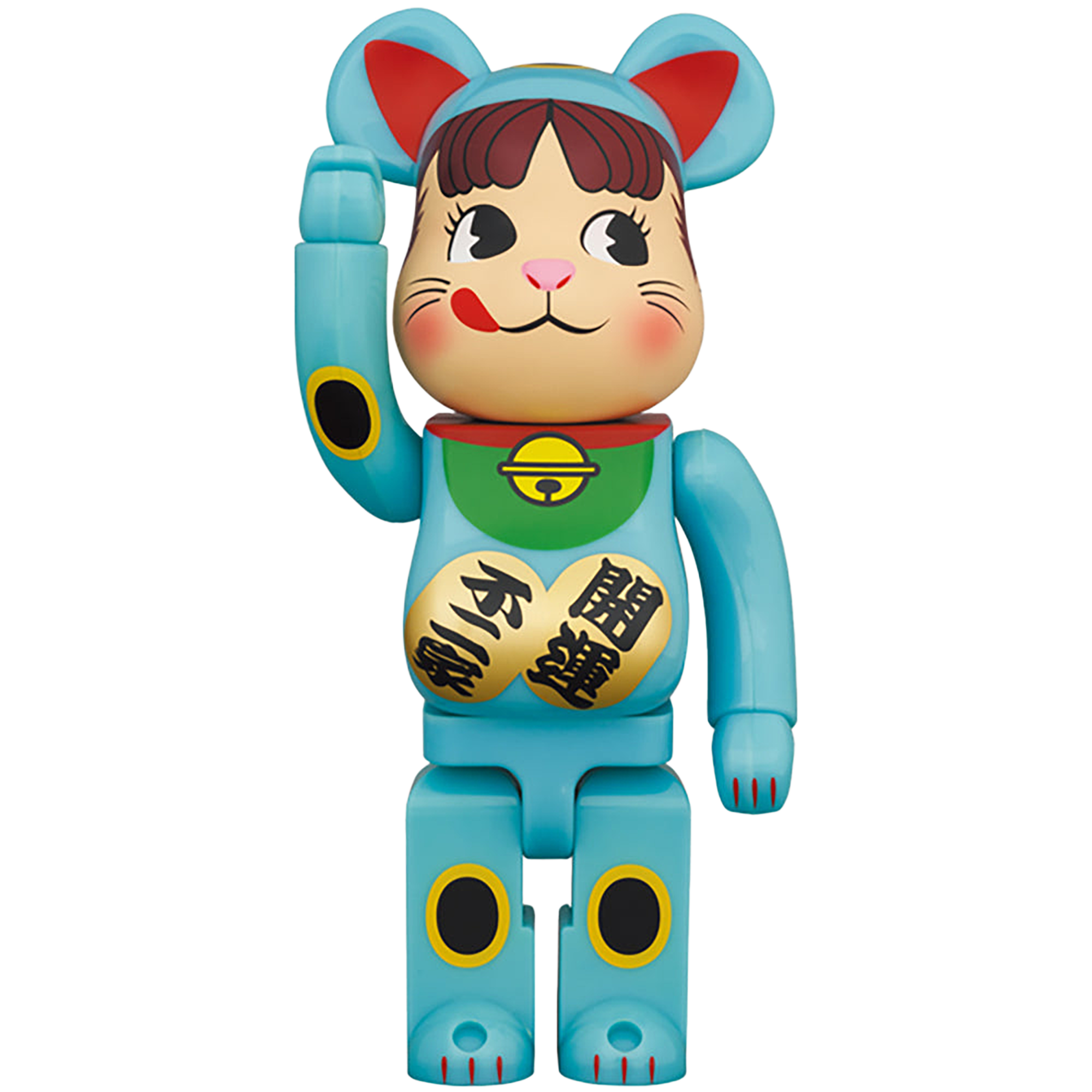 BE@RBRICK 招き猫 ペコちゃん 青蓄光 100％ ＆ 400％