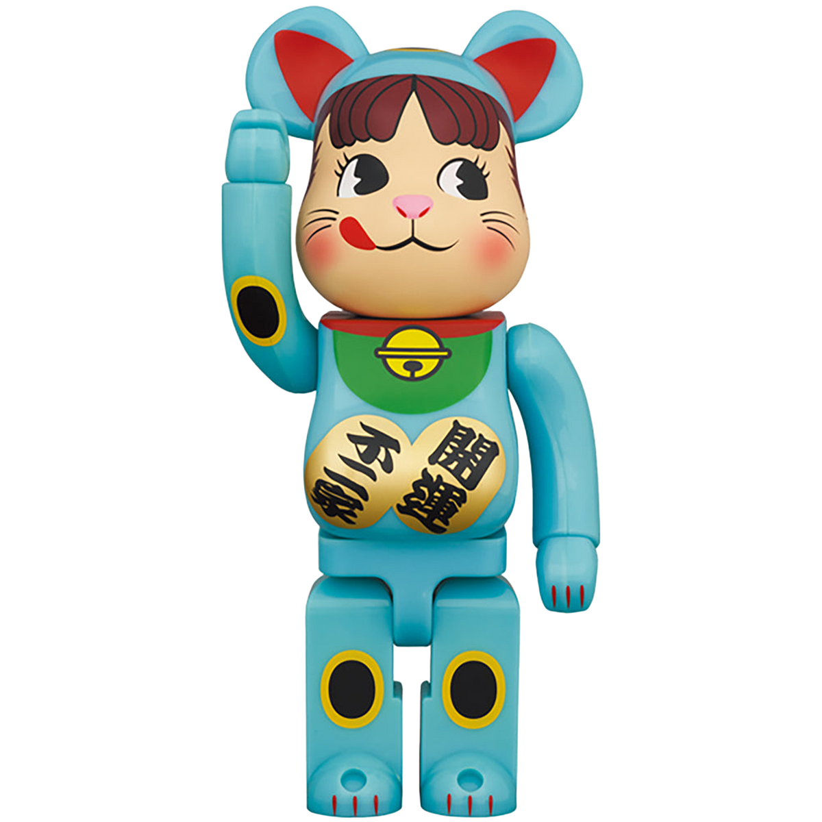 BE@RBRICK 招き猫 ペコちゃん 青蓄光 100％ ＆ 400％