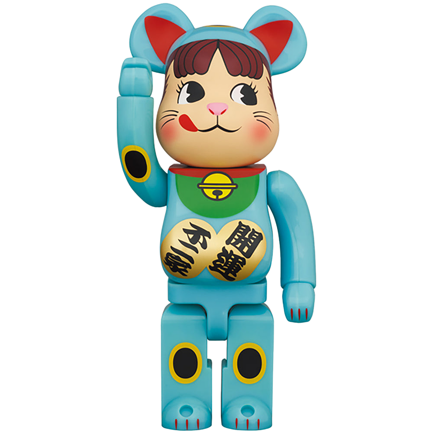 BE@RBRICK 招き猫 ペコちゃん 青蓄光 100％ ＆ 400％