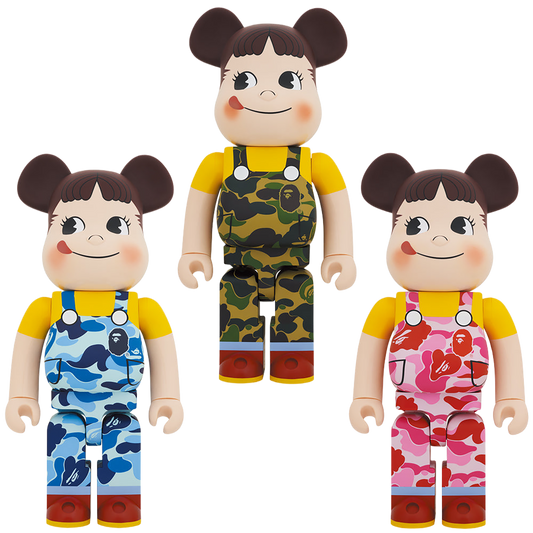 BE@RBRICK BAPE(R) Peko-chan 1000％ GREEN／PINK／BLUE