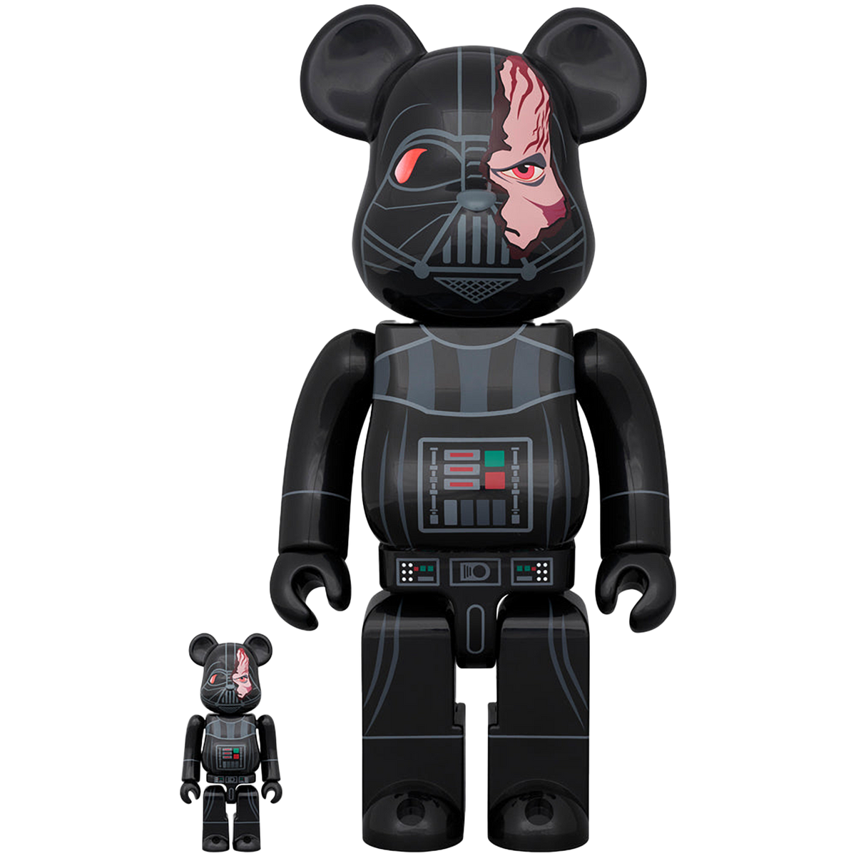 BE@RBRICK DARTH VADER(TM) DAMAGE Ver. (OBI-WAN KENOBI Ver.) 100％ & 400％