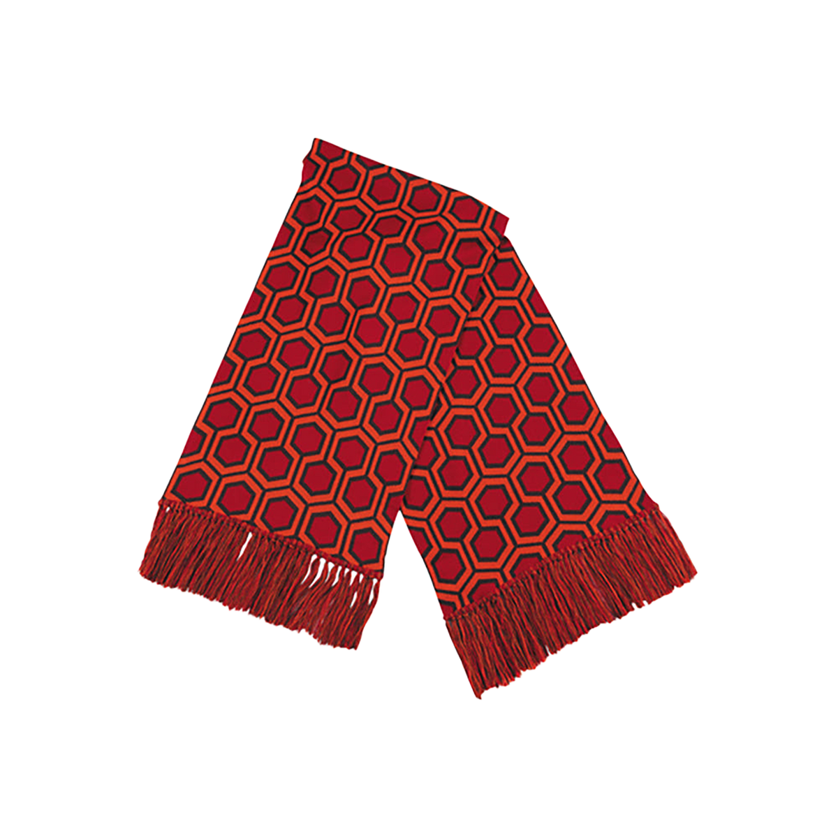 KNIT GANG COUNCIL "THE SHINING" KNIT SCARF "CARPET" ORANGE／TURQUOISE