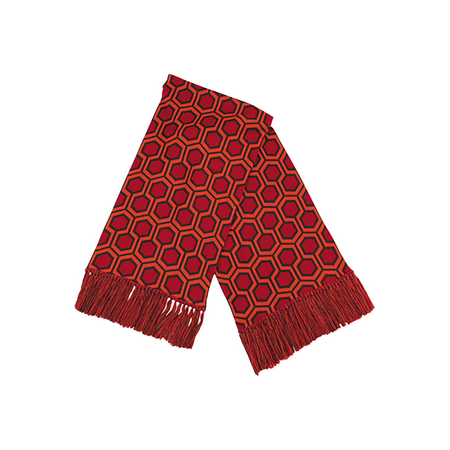 KNIT GANG COUNCIL "THE SHINING" KNIT SCARF "CARPET" ORANGE／TURQUOISE