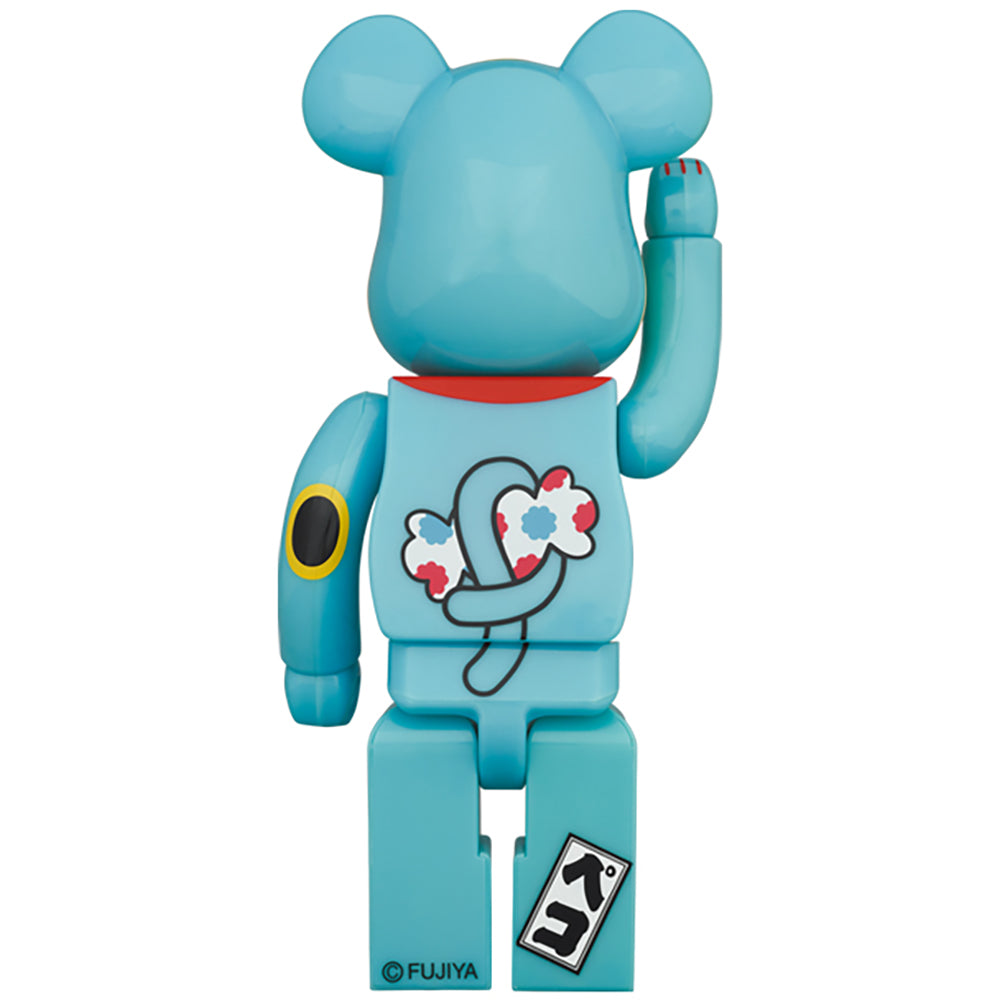 BE@RBRICK 招き猫 ペコちゃん 青蓄光 100％ ＆ 400％_3