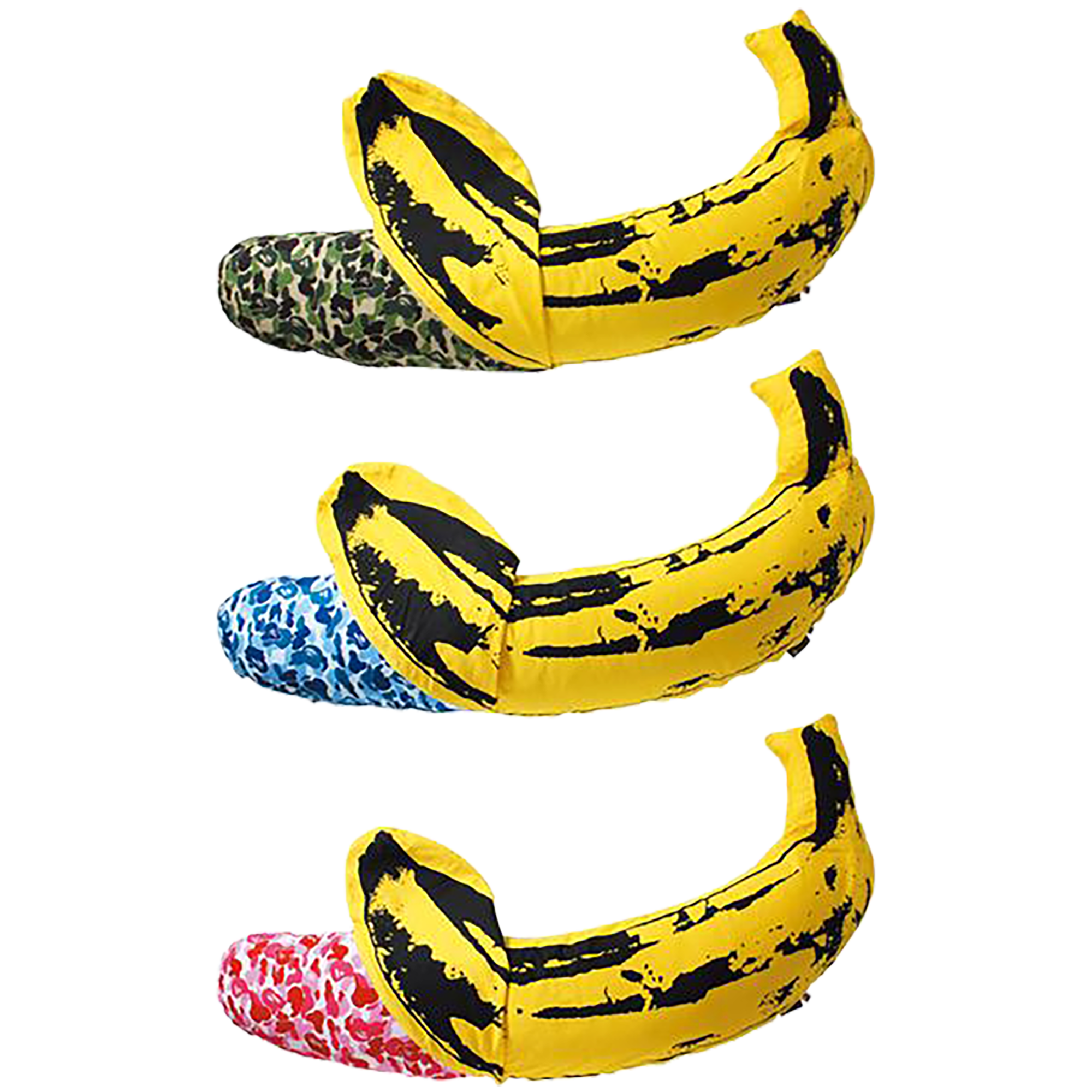 MLE × BAPE(R) ANDY Warhol ABC 香蕉垫 S（绿色迷彩/蓝色迷彩/粉色迷彩）