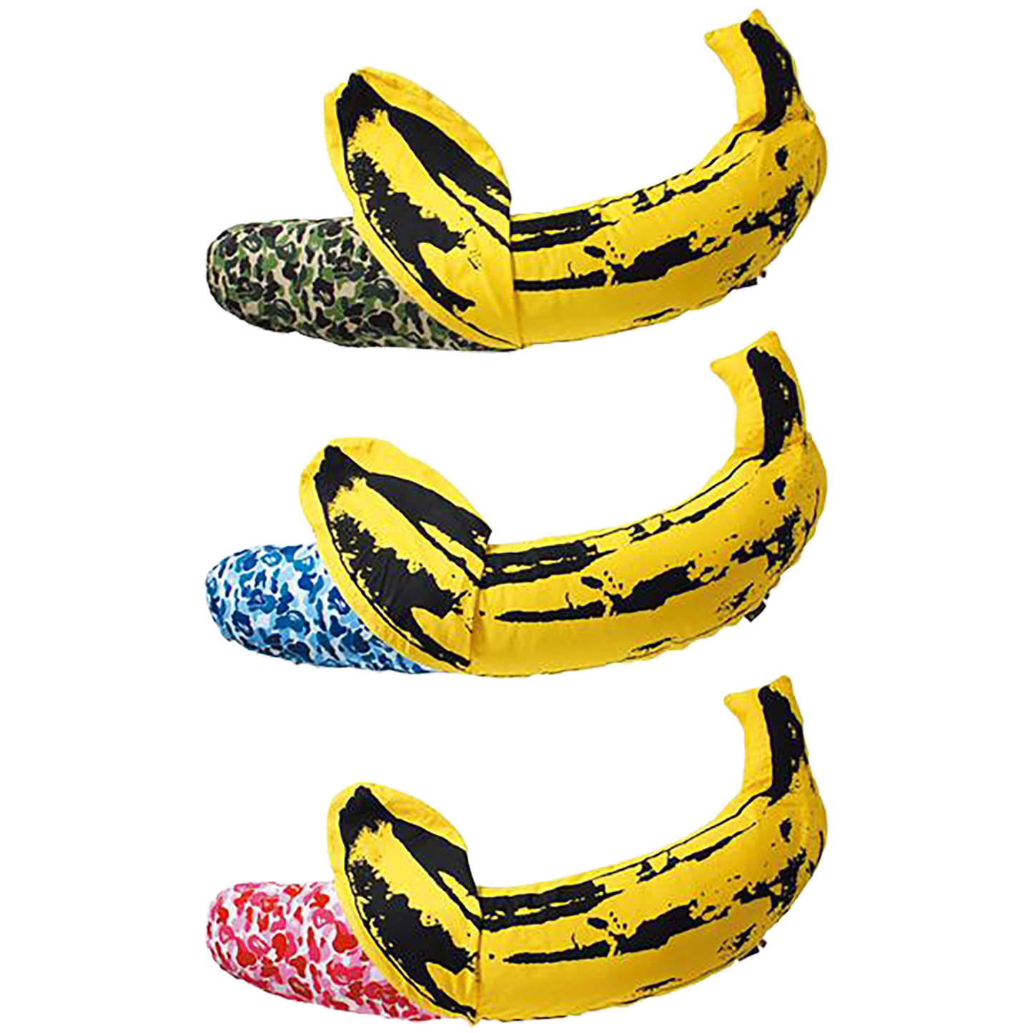MLE × BAPE(R) ANDY Warhol ABC 香蕉垫 S（绿色迷彩/蓝色迷彩/粉色迷彩）