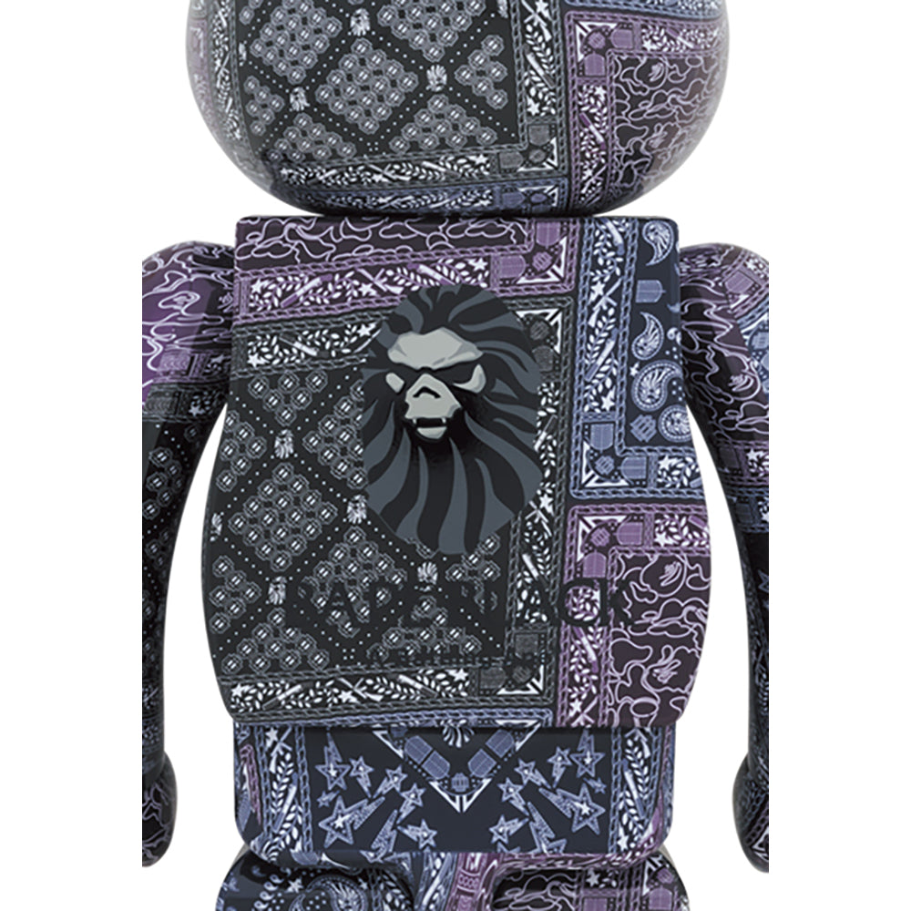 BE@RBRICK BAPE(R) BLACK BANDANA 1000％_1
