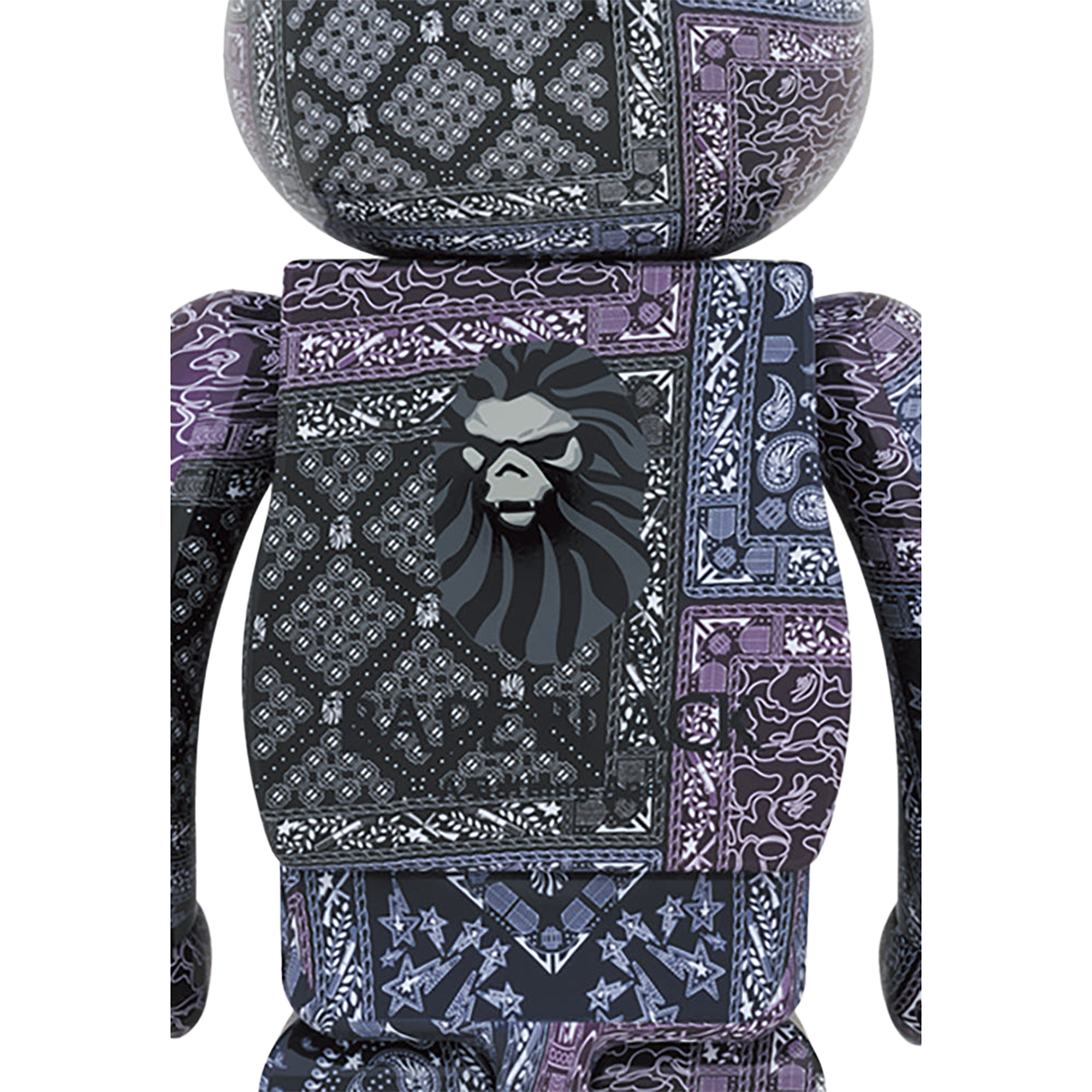 BE@RBRICK BAPE(R) BLACK BANDANA 1000％