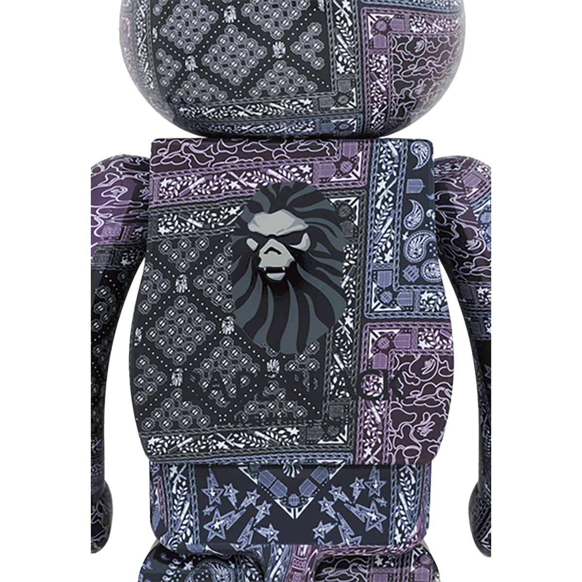 BE@RBRICK BAPE(R) BLACK BANDANA 1000％