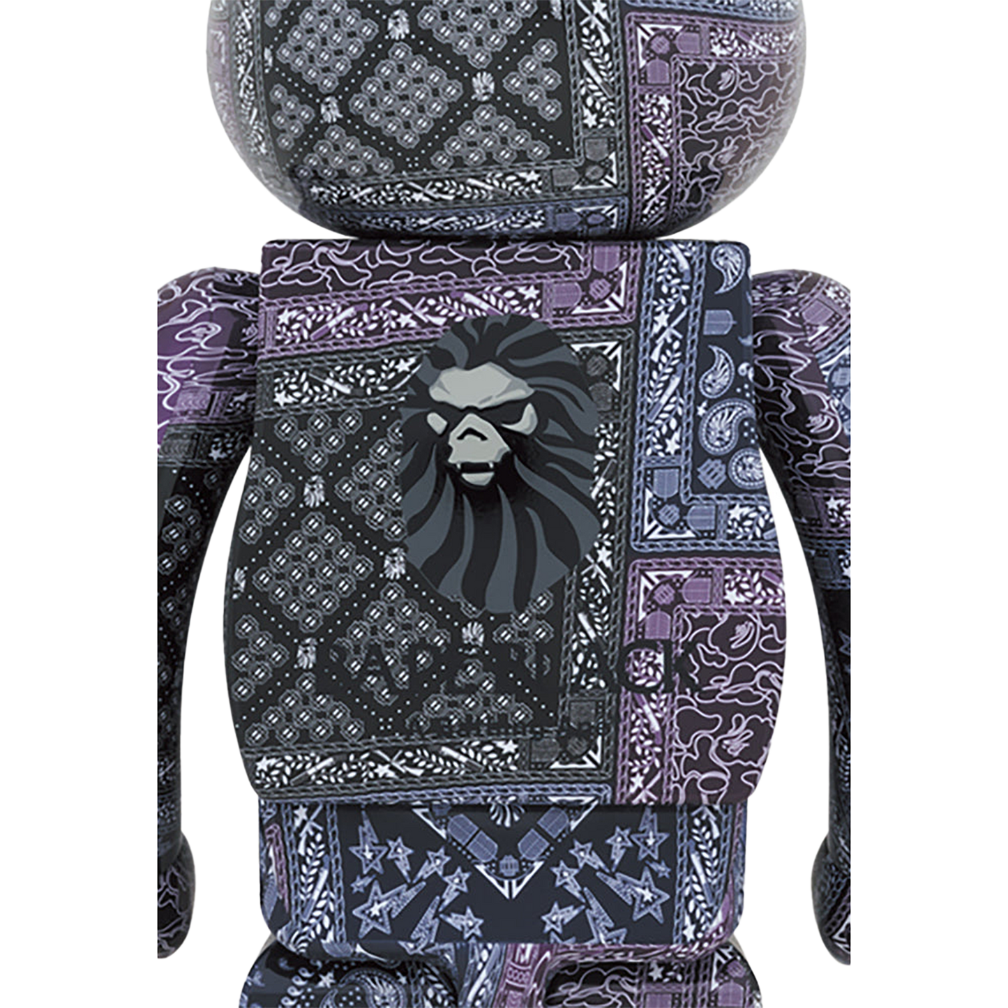 BE@RBRICK BAPE(R) BLACK BANDANA 1000％
