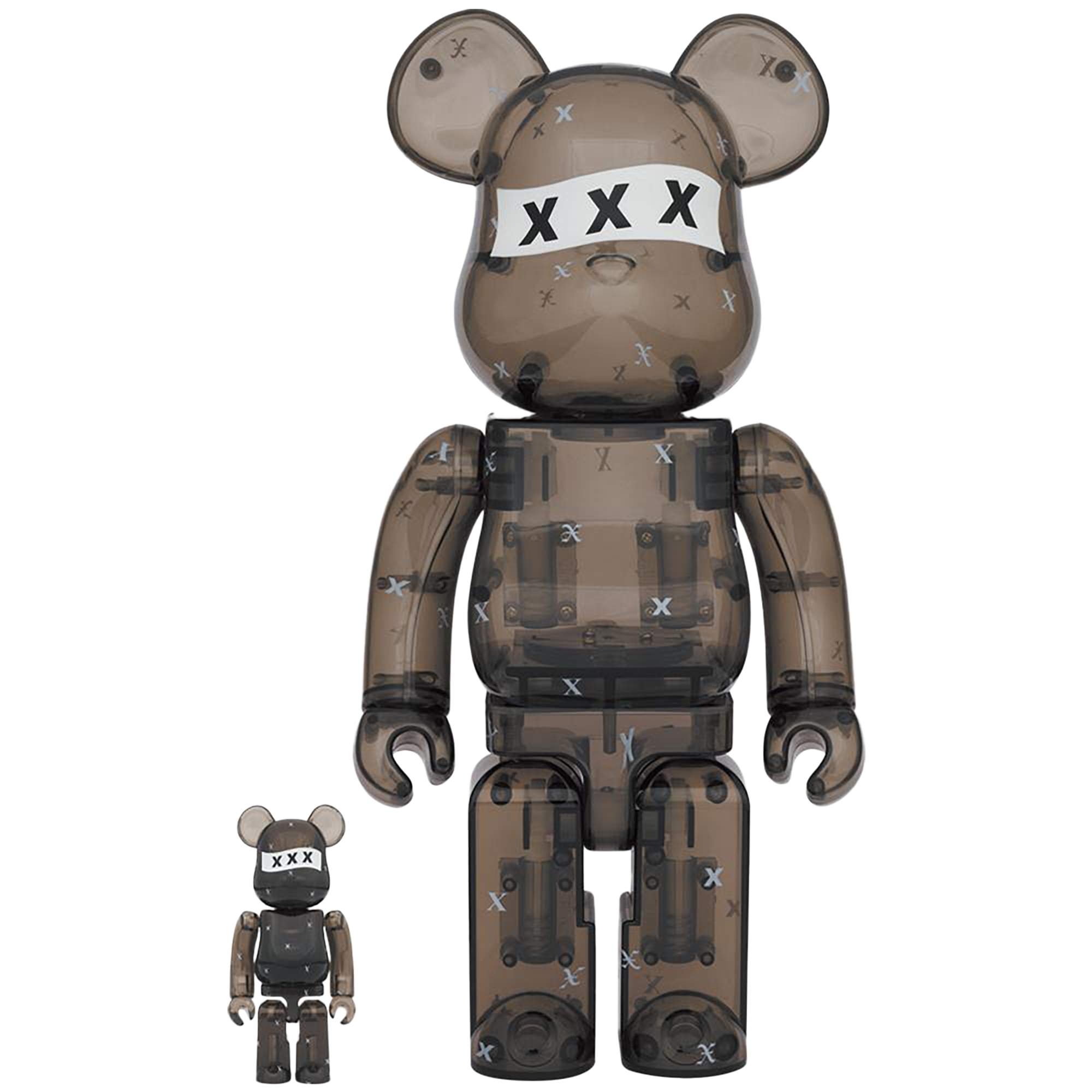 BE@RBRICK GOD SELECTION XXX BLACK CLEAR 100％ ＆ 400％