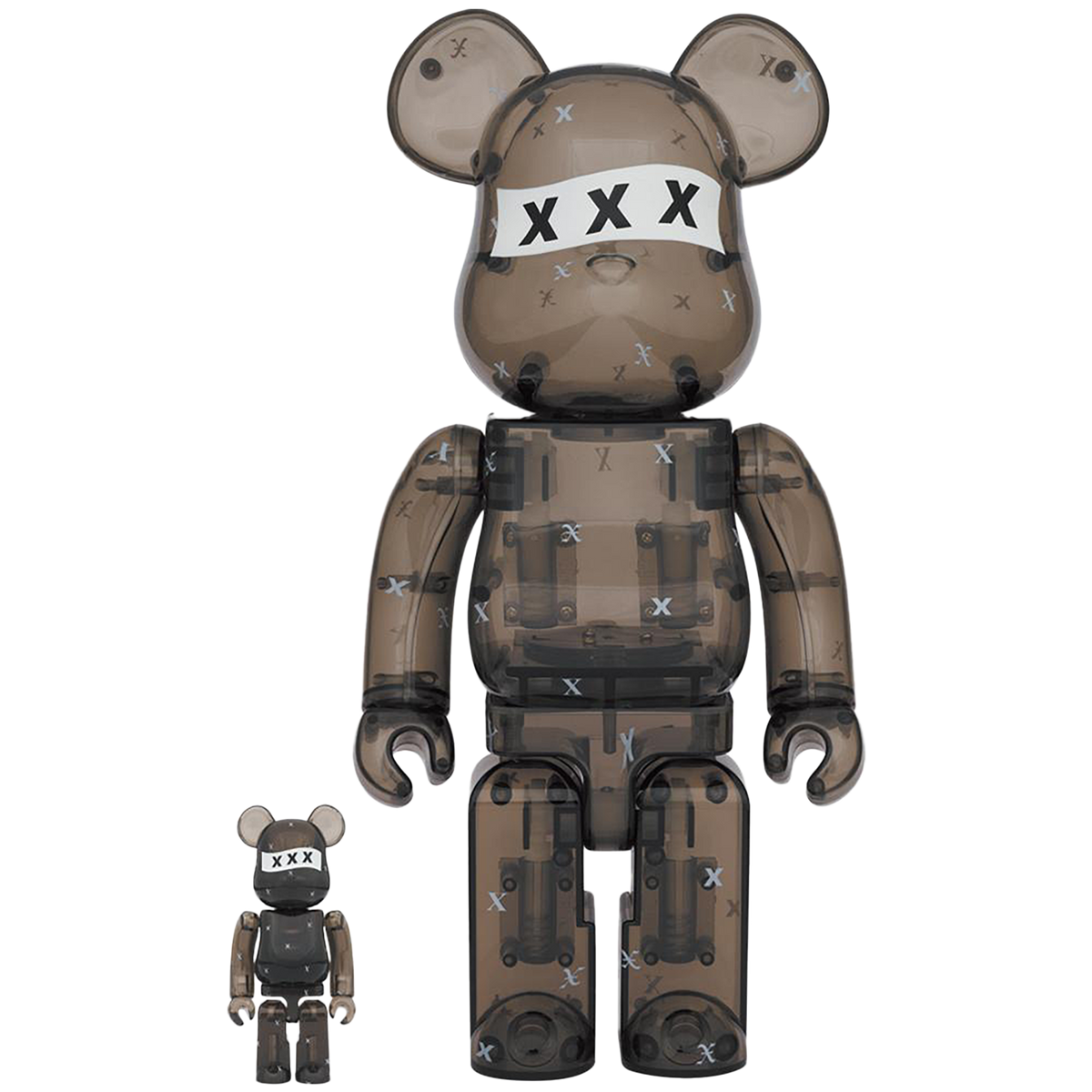 BE@RBRICK GOD SELECTION XXX BLACK CLEAR 100％ ＆ 400％