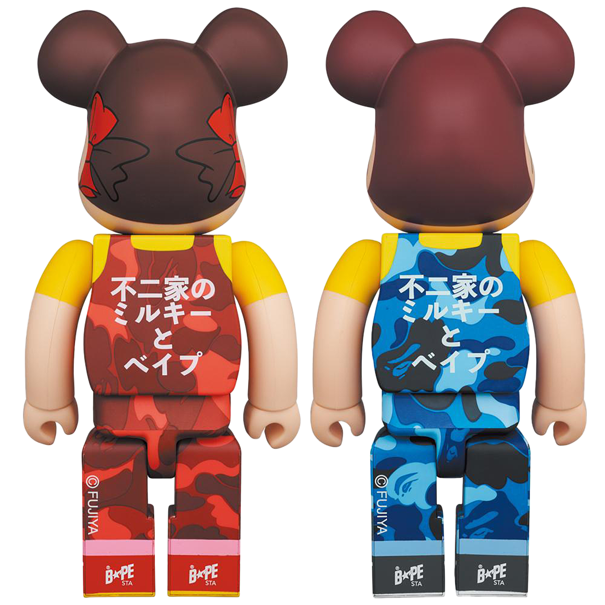 BE@RBRICK BAPE (R) × Peko-chan & Poco-chan 100％ & 400％(Set of 4)
