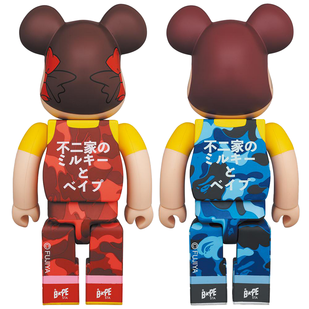BE@RBRICK BAPE (R) × Peko-chan & Poco-chan 100％ & 400％(Set of 4)
