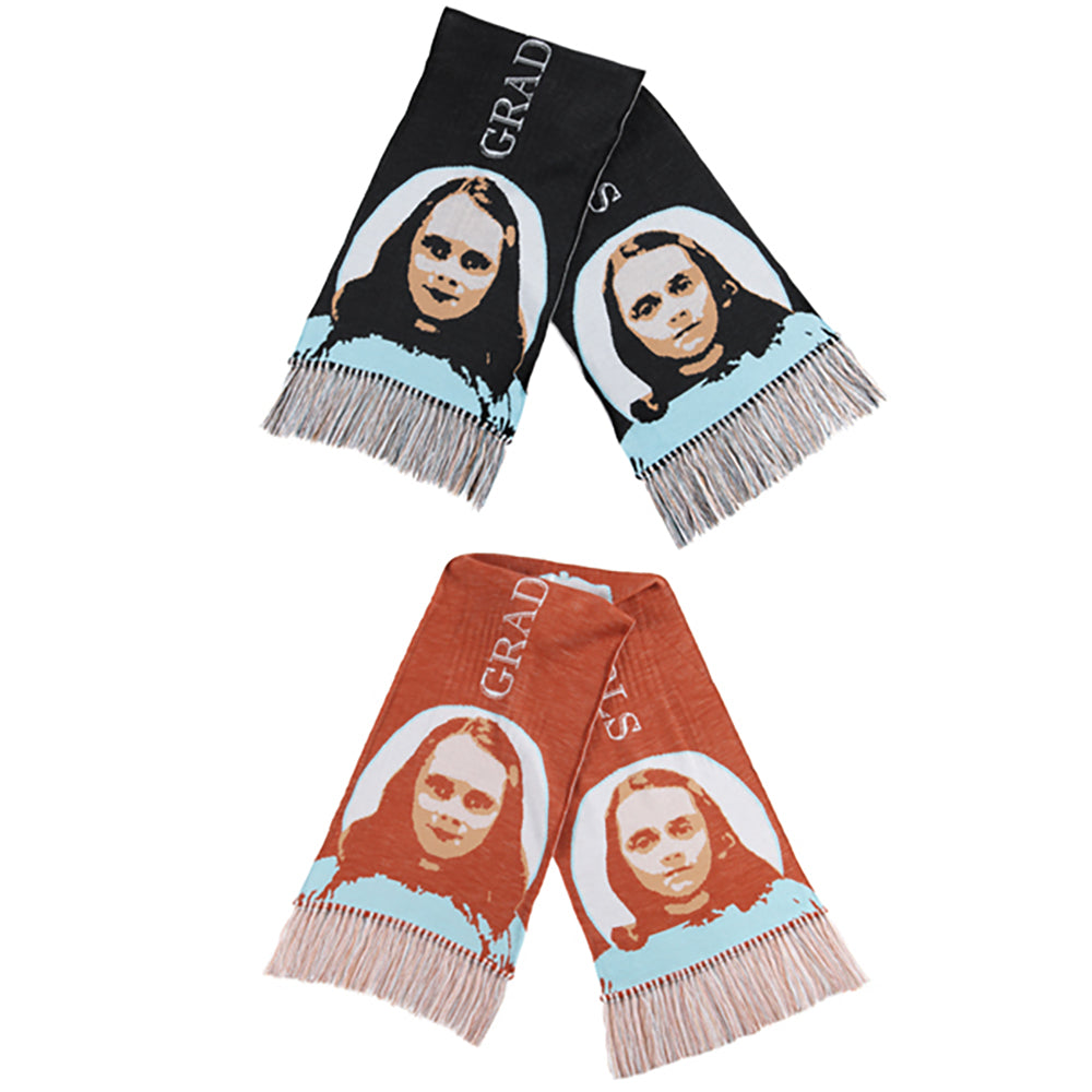 KNIT GANG COUNCIL "THE SHINING" KNIT SCARF "TWINS" BLACK／BEIGE_0