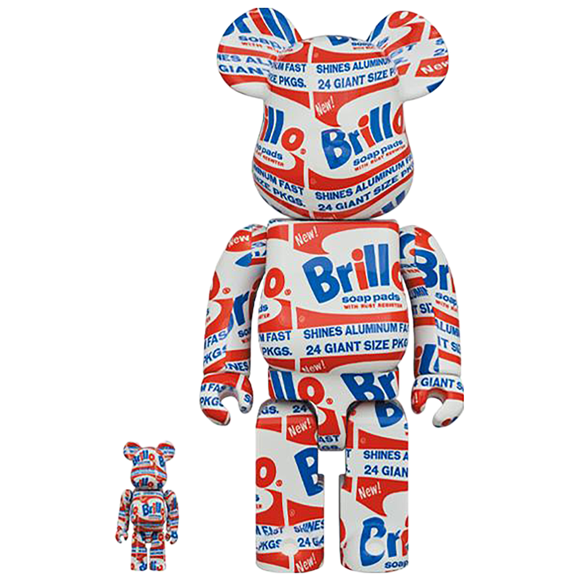 BE@RBRICK ANDY WARHOL "Brillo" 100% & 400%
