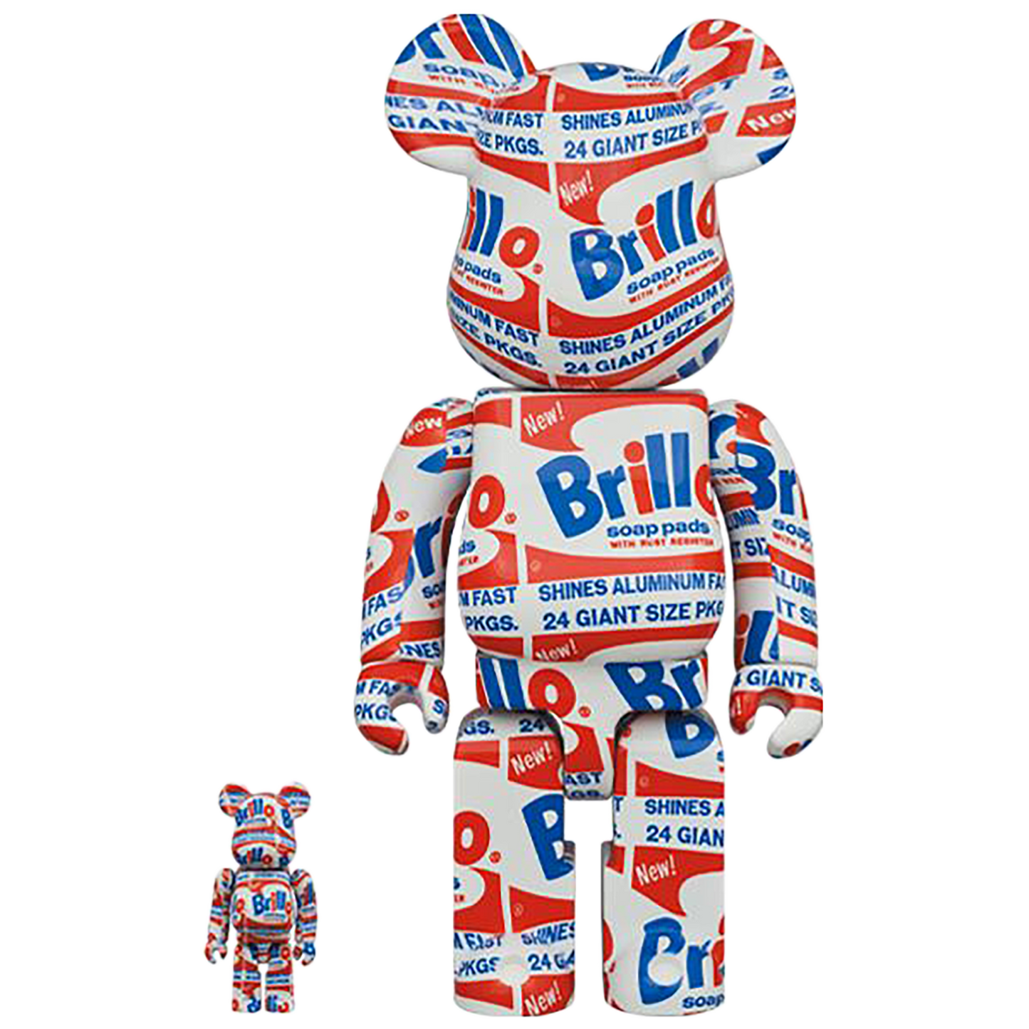 BE@RBRICK ANDY WARHOL "Brillo" 100% & 400%