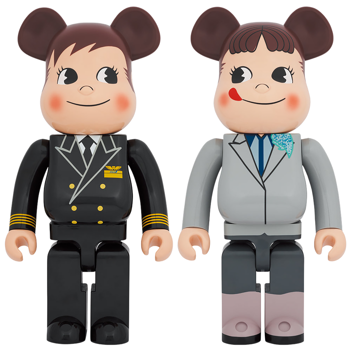 <ANA Original> BE@RBRICK for ANA CAPTAIN Poco-chan & CA 第 10 代 Peco-chan 1000% 2 件套