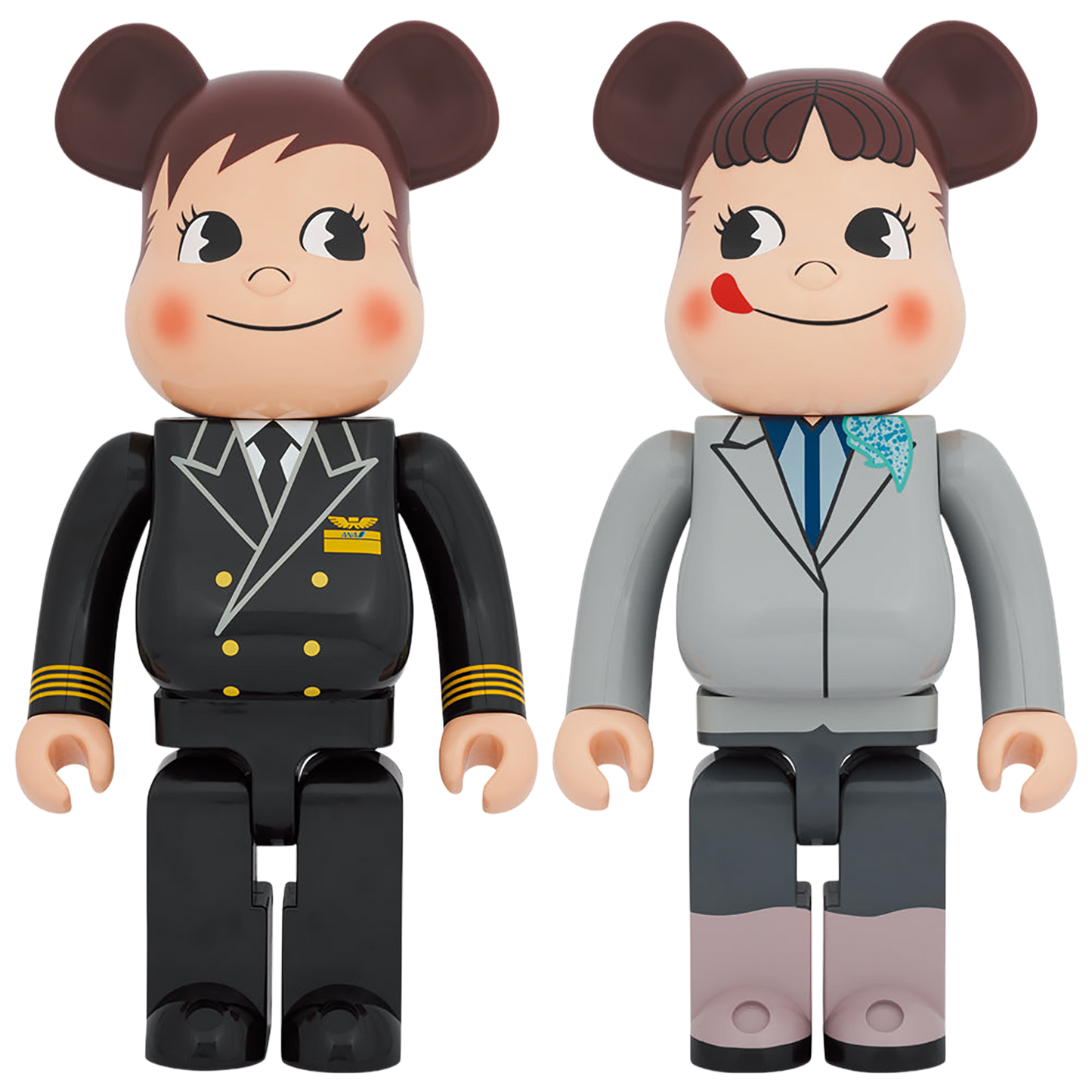 <ANA Original> BE@RBRICK for ANA CAPTAIN Poco-chan & CA 第 10 代 Peco-chan 1000% 2 件套