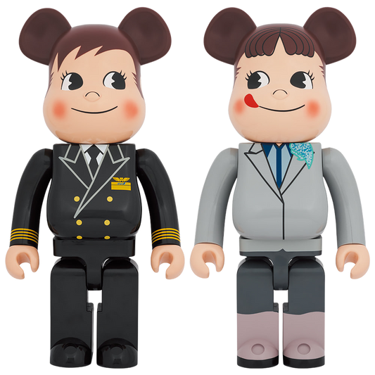 ＜ANA original＞BE@RBRICK for ANA CAPTAIN Poco-chan & CA 10th generation Peko-chan 1000% set of 2
