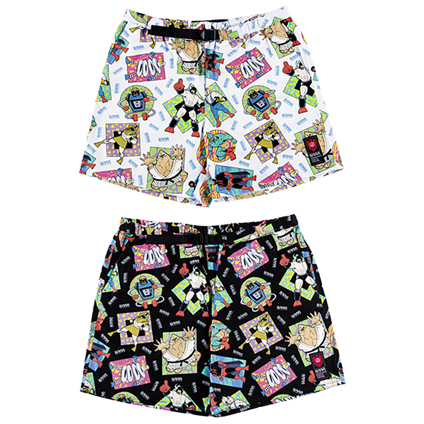 MLE KINNIKUMAN シリーズ KINNIKUMAN SHORT PANTS WHITE/BLACK