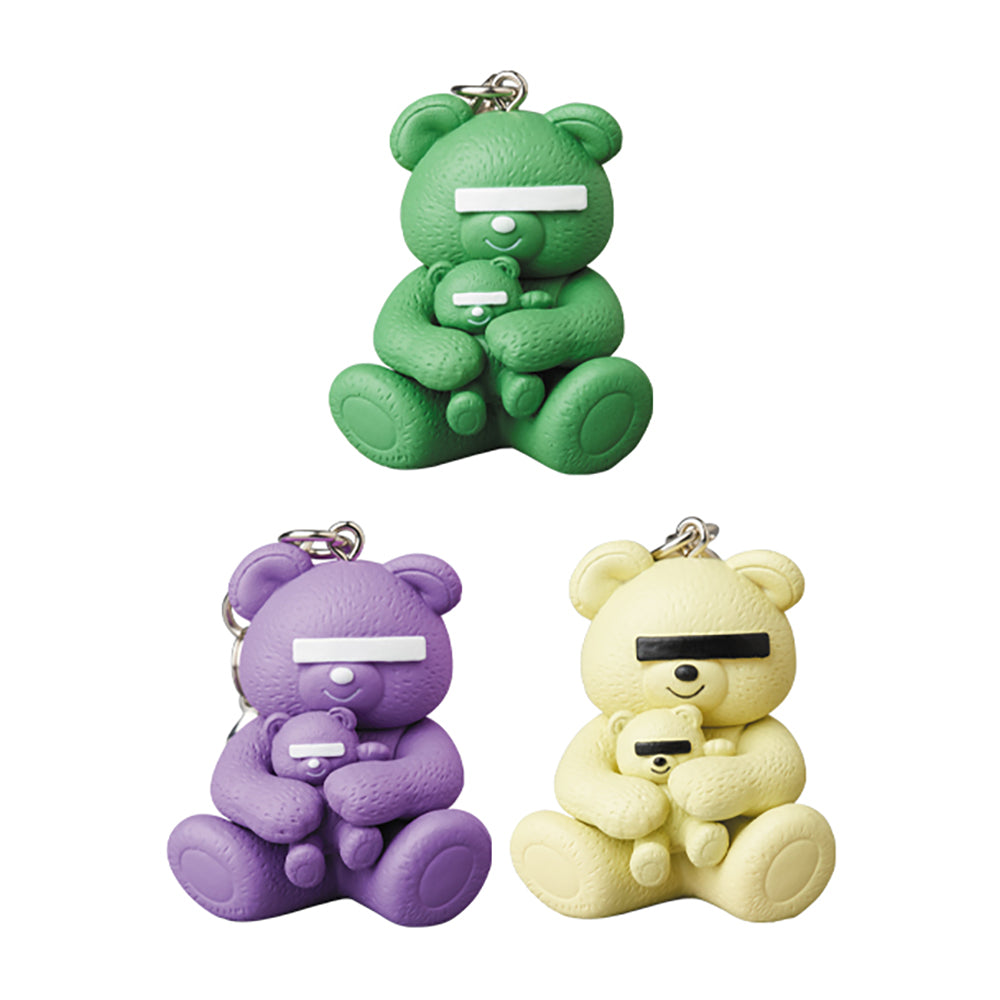 KEYCHAIN UNDERCOVER BEAR MOSSGREEN／LAVENDER／CREAM_0