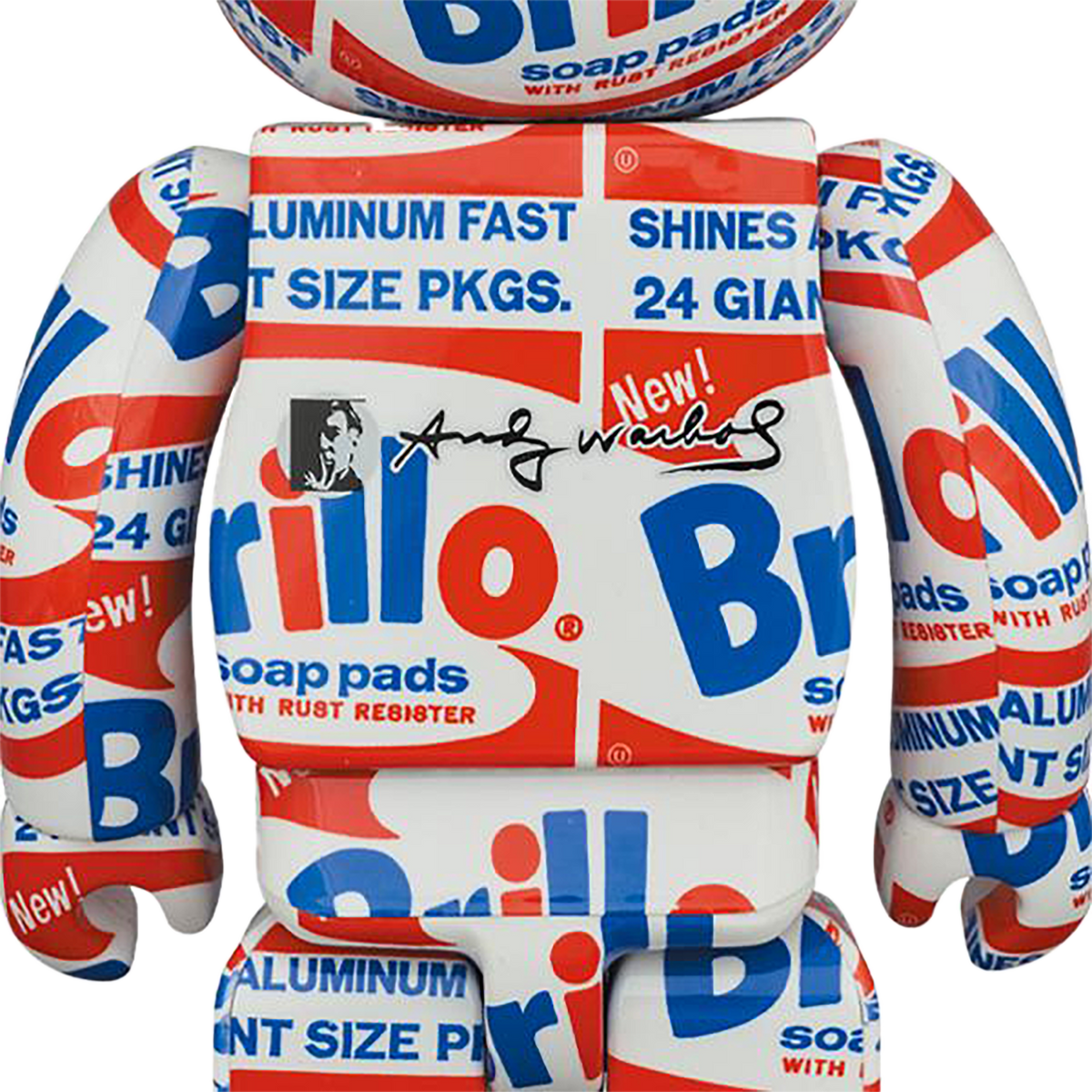 BE@RBRICK ANDY WARHOL "Brillo" 100% & 400%