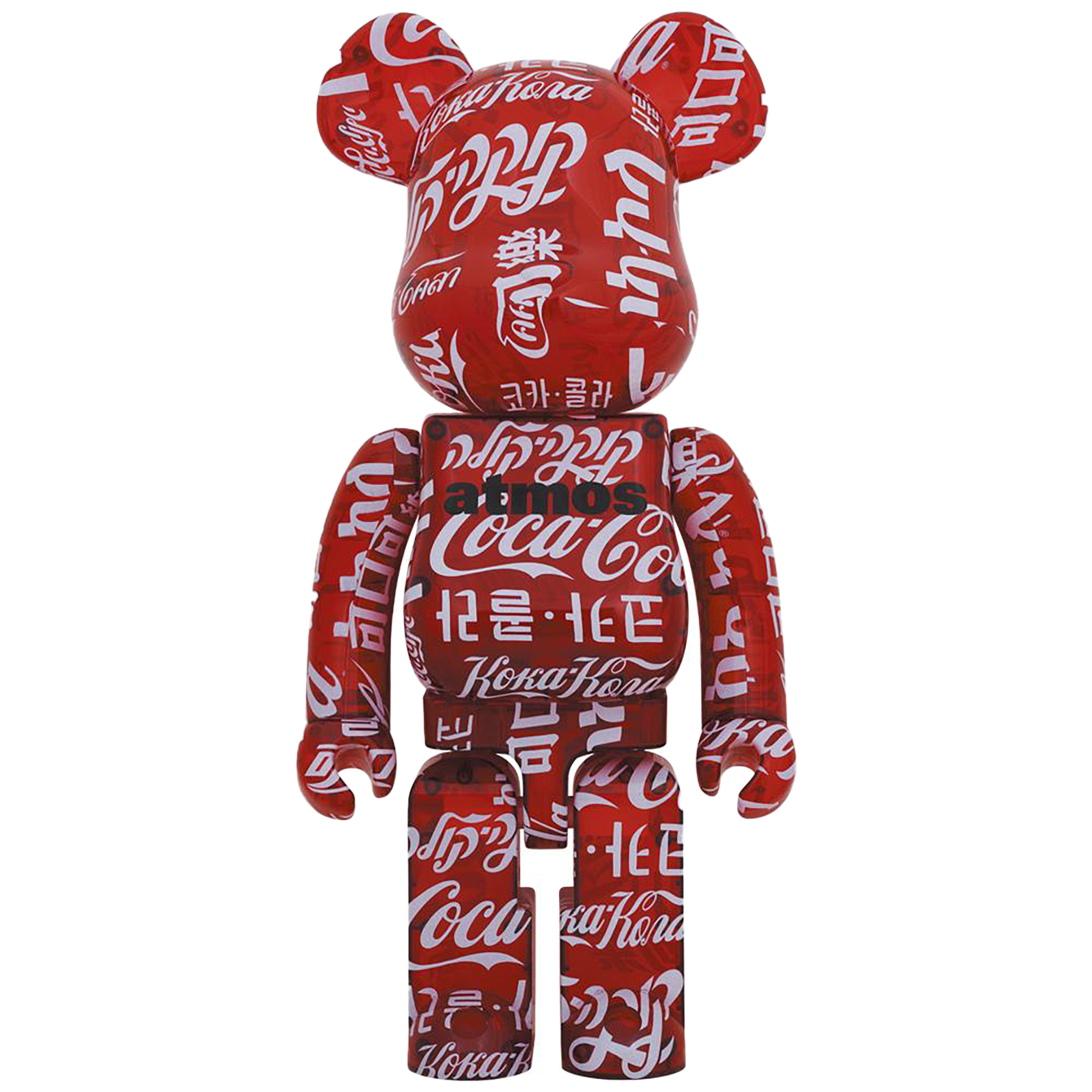 BE@RBRICK atmos × Coca-Cola CLEAR RED 1000%