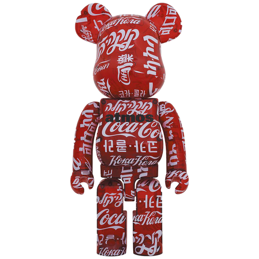 BE@RBRICK atmos × 可口可乐 CLEAR RED 1000%