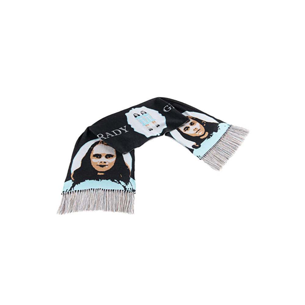 KNIT GANG COUNCIL "THE SHINING" KNIT SCARF "TWINS" BLACK／BEIGE_2