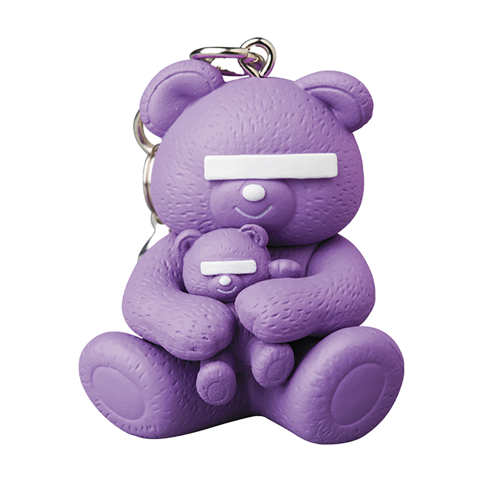 KEYCHAIN UNDERCOVER BEAR MOSSGREEN／LAVENDER／CREAM