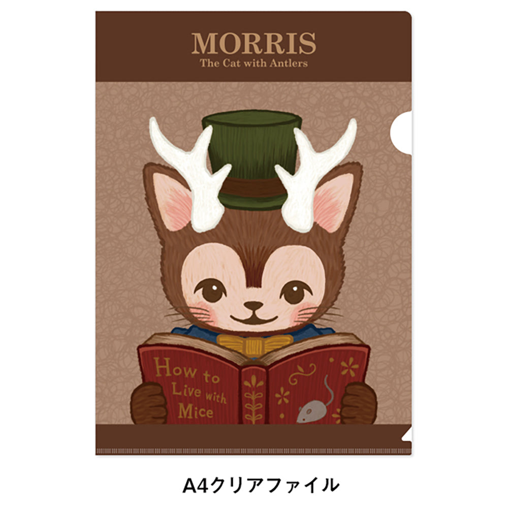 つのがはえた猫「MORRIS」 フレーム切手 ポストカード & A4クリアファイルセット、KITTY MORRISセット(限定カラー/レッド) 限定200個、KITTY MORRISセット(限定カラー/グリーン) 限定200個_2