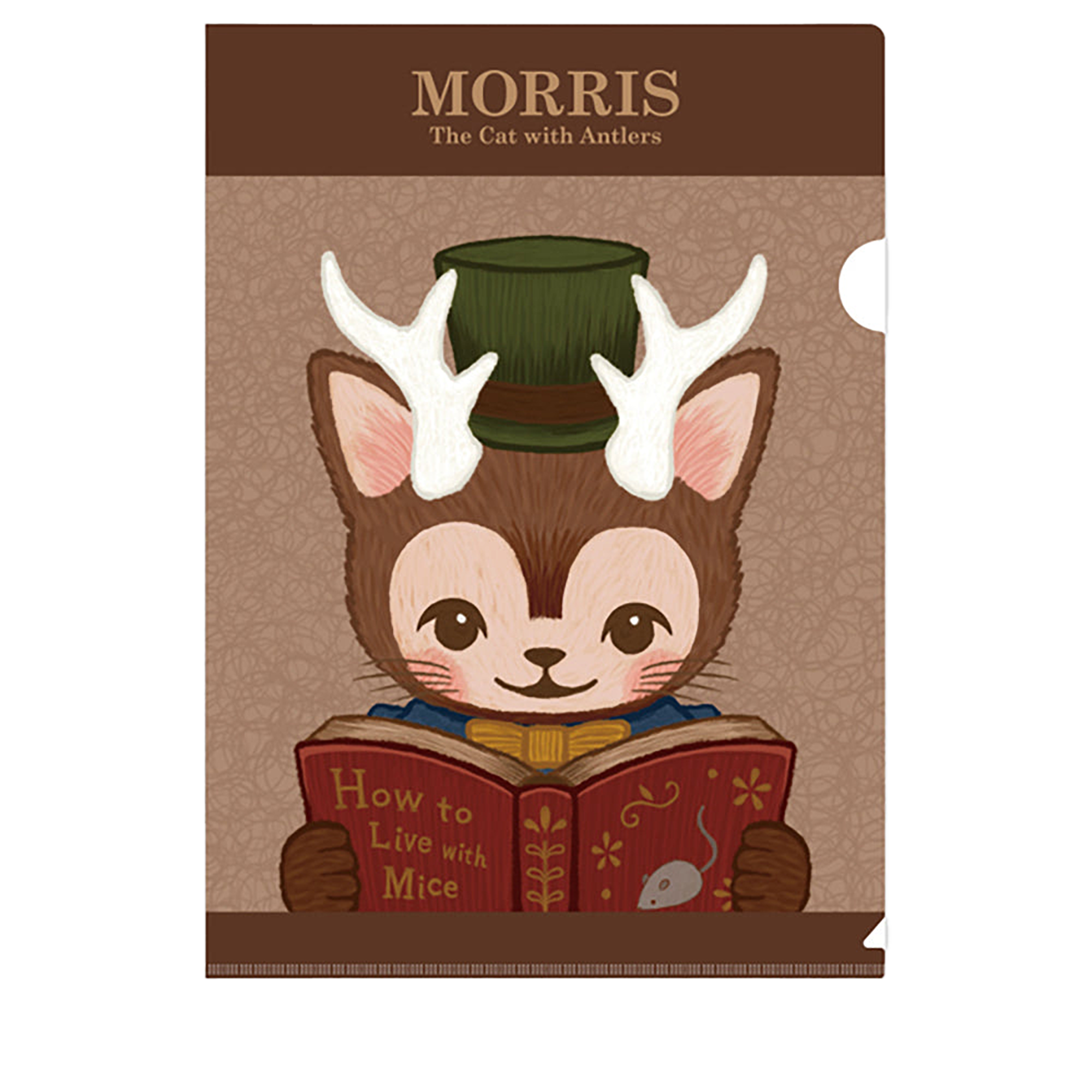 つのがはえた猫「MORRIS」 フレーム切手 ポストカード & A4クリアファイルセット、KITTY MORRISセット(限定カラー/レッド) 限定200個、KITTY MORRISセット(限定カラー/グリーン) 限定200個