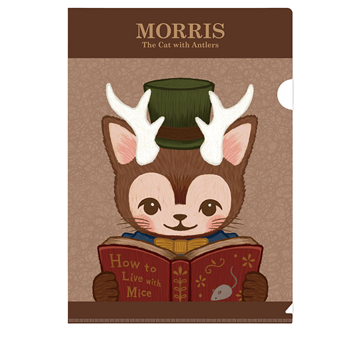 つのがはえた猫「MORRIS」 フレーム切手 ポストカード & A4クリアファイルセット、KITTY MORRISセット(限定カラー/レッド) 限定200個、KITTY MORRISセット(限定カラー/グリーン) 限定200個