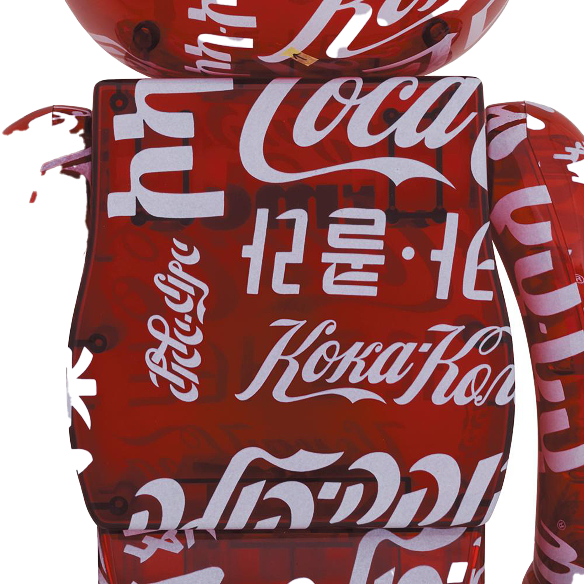 BE@RBRICK atmos × Coca-Cola CLEAR RED 1000%