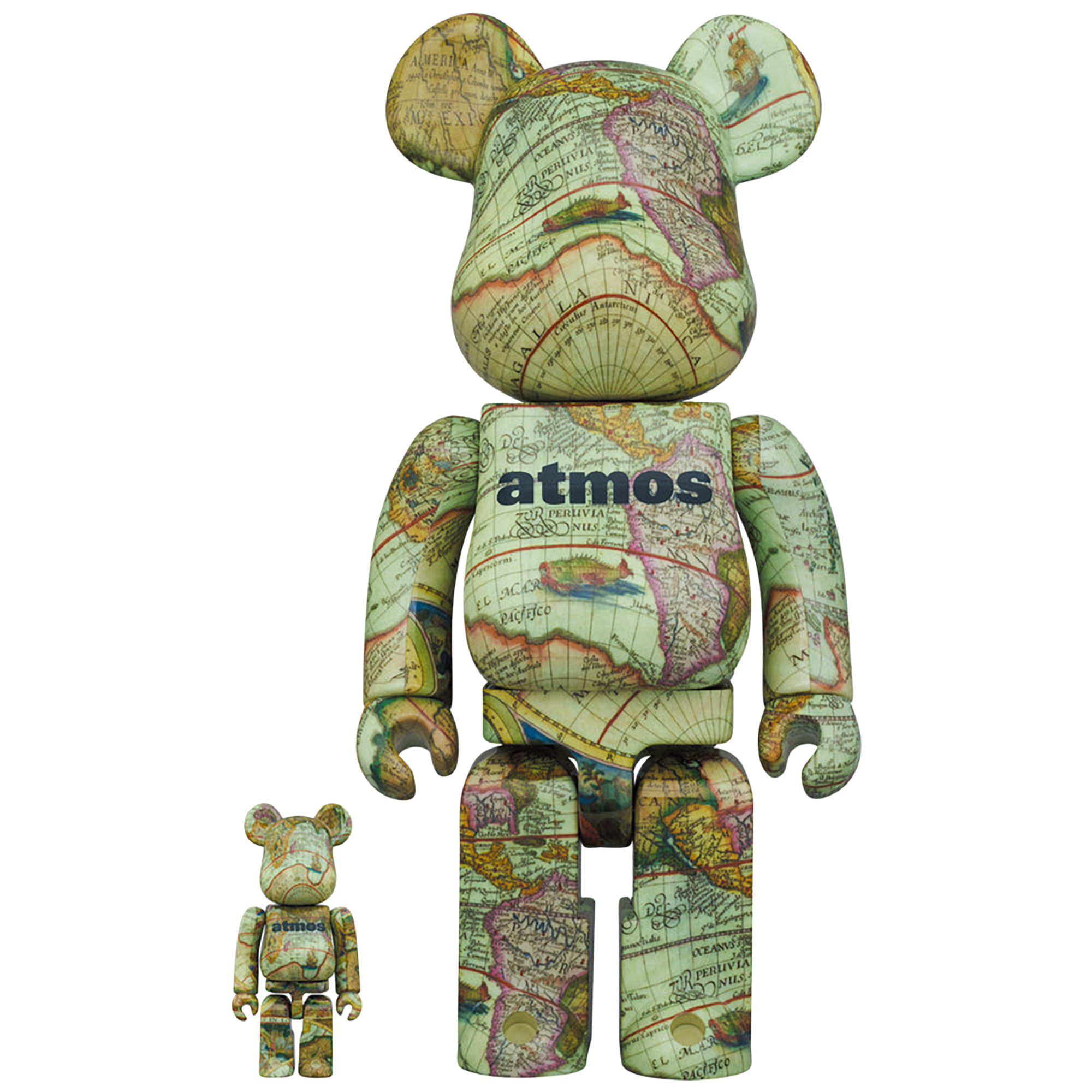 BE@RBRICK atmos AGED MAP 100％ & 400％