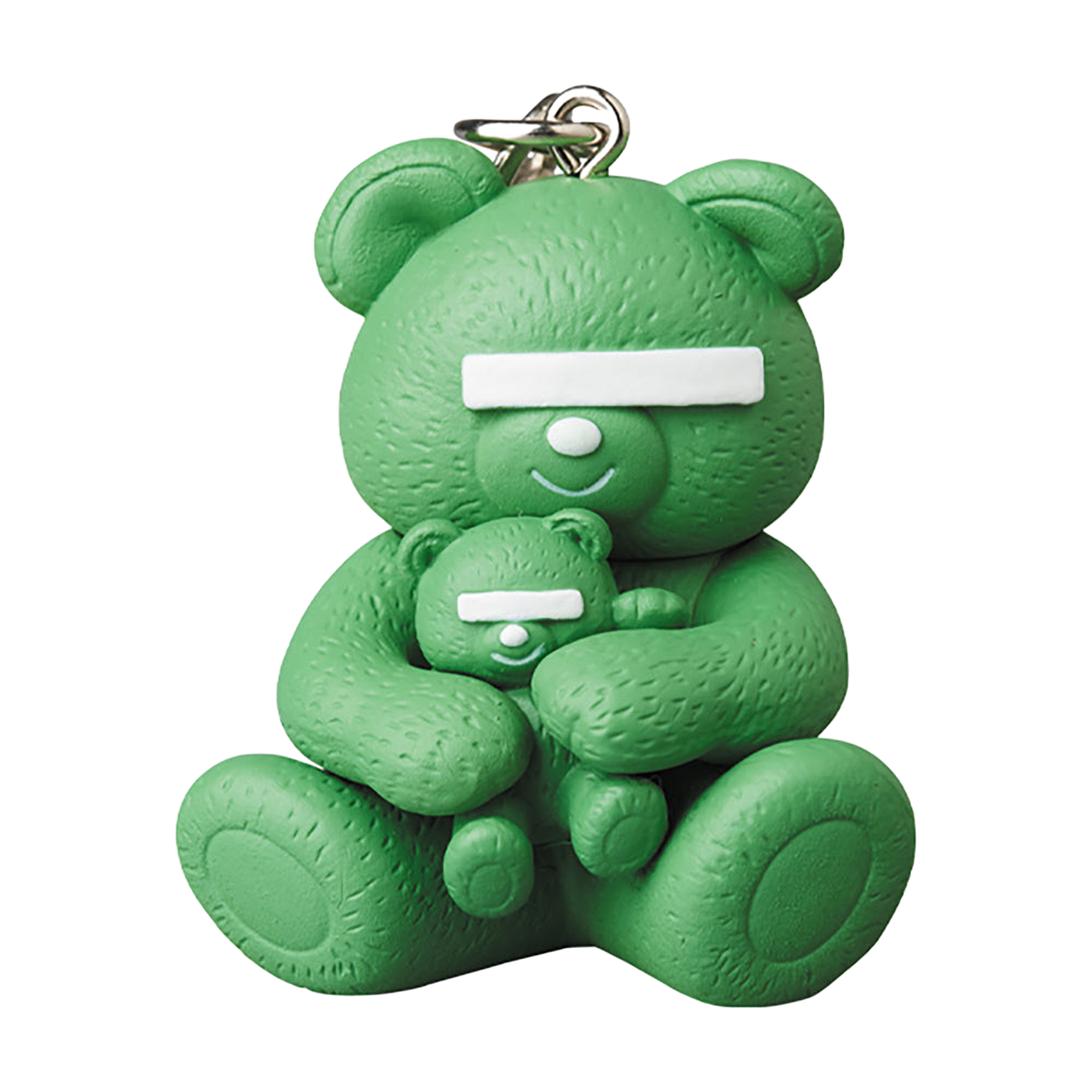 KEYCHAIN UNDERCOVER BEAR MOSSGREEN／LAVENDER／CREAM